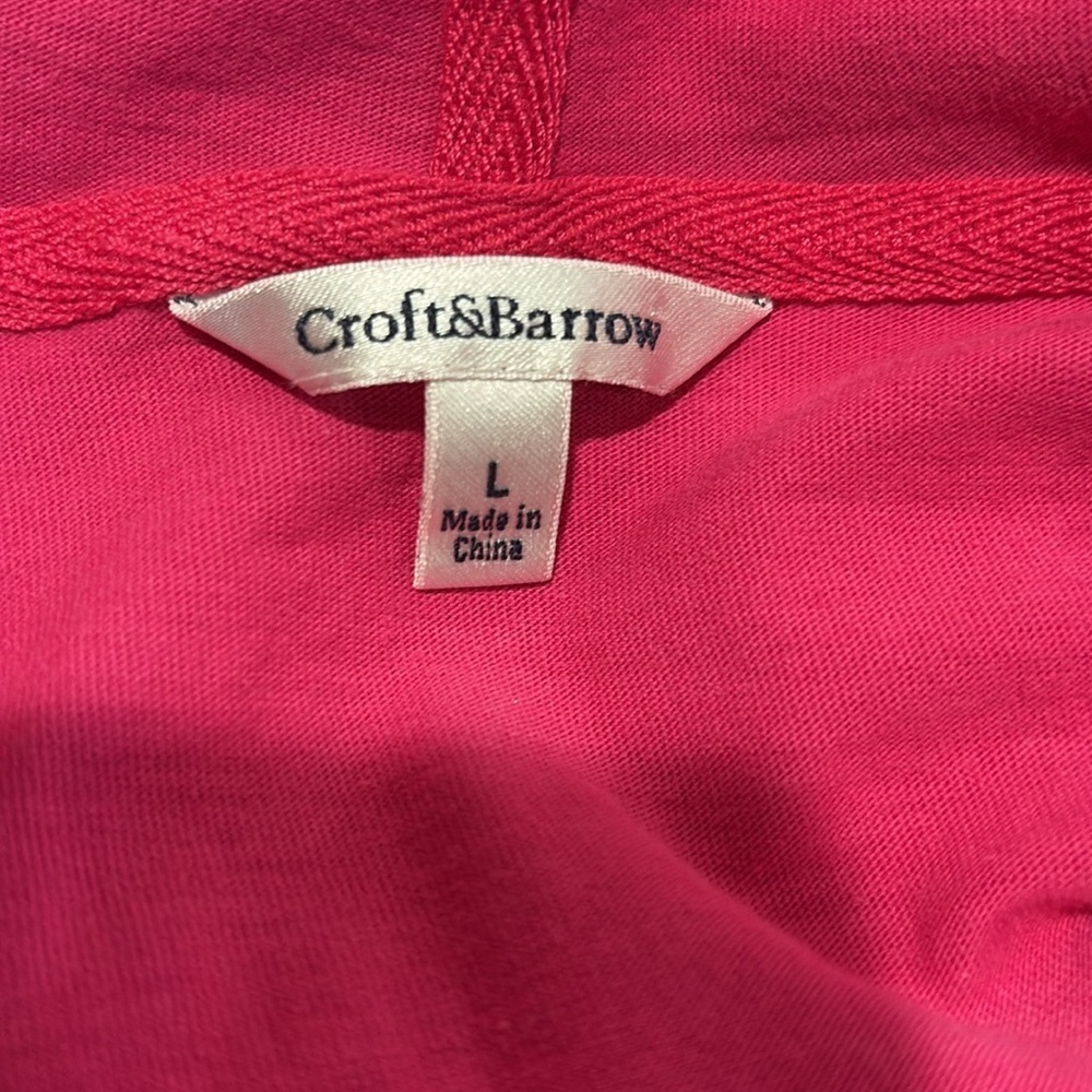 Croft & Barrow Pink Sleeveless Hooded cover-up - Picture 7 of 9
